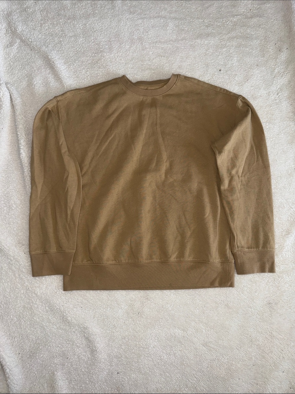 Athletic Works Men's Crewneck Sweater in Camel Brown